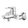 GROHE - BauLoop bateria wannowa ścienna 1-uchwytowa 2-otworowa zasięg wylewki: 168 mm chrom Longlife głowica ceramiczna 35 mm, StarLight chrom  23602001